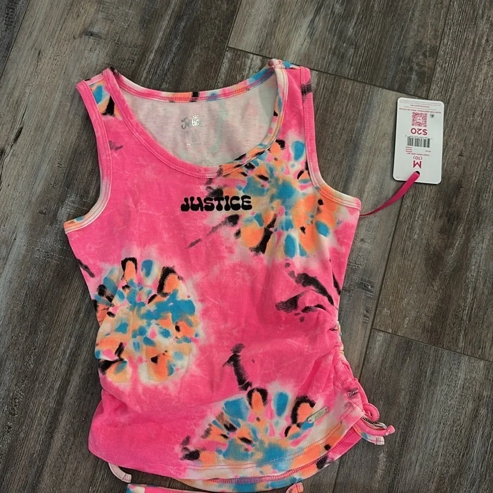 Justice Tie Dye Girls Shorts Set Size Medium 10 NEW